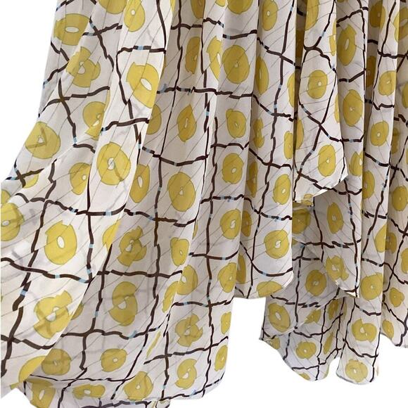 Alexis Sania Handkerchief Dress In Yellow And White Flowy Size Small - Picture 6 of 13